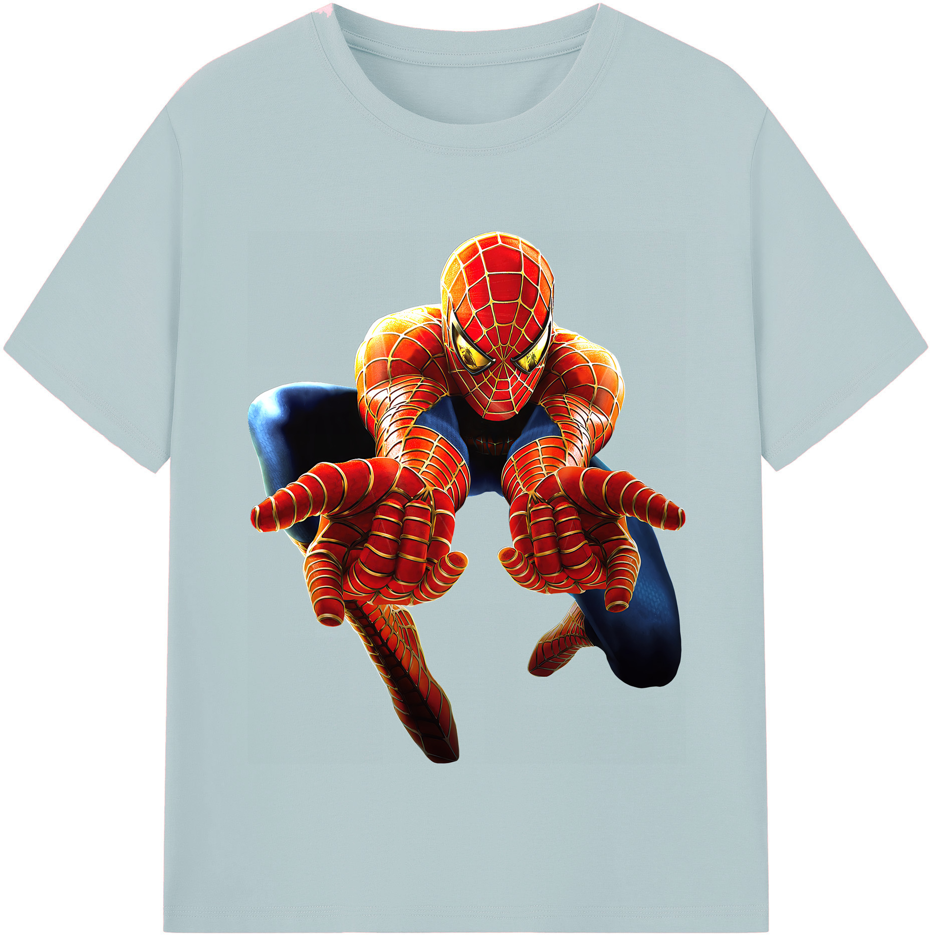 （画像用） Spider Man スパイダーマン 綿100％半袖Tシャツ（フロントプリント）